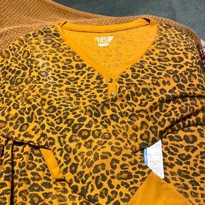 Top. Leopard Print. Brown and black. Time and Tru. XXXL Jr Size. New with tags